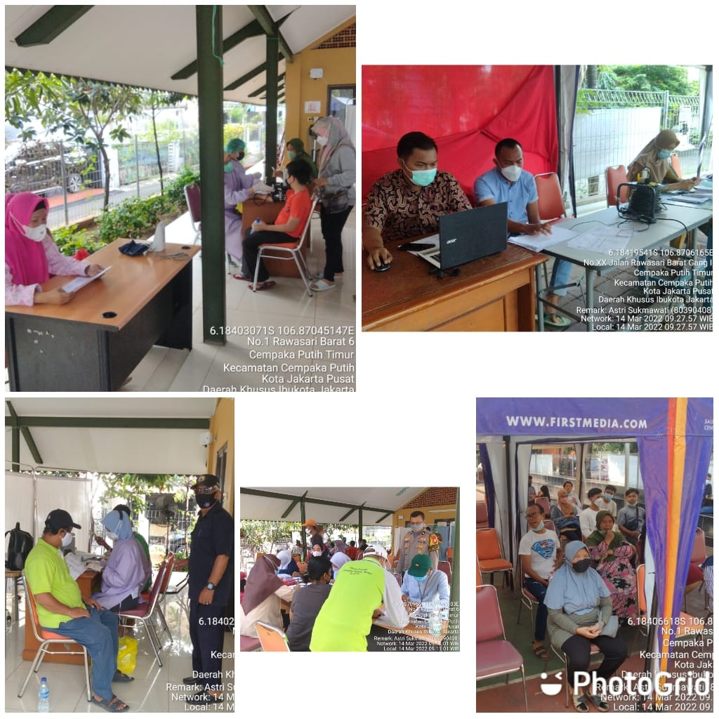 Kegiatan vaksinasi di RPTRA Matahari