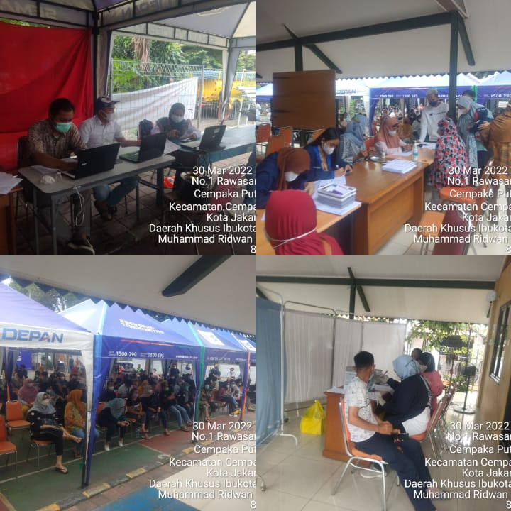 Kegiatan vaksinasi di RPTRA Matahari