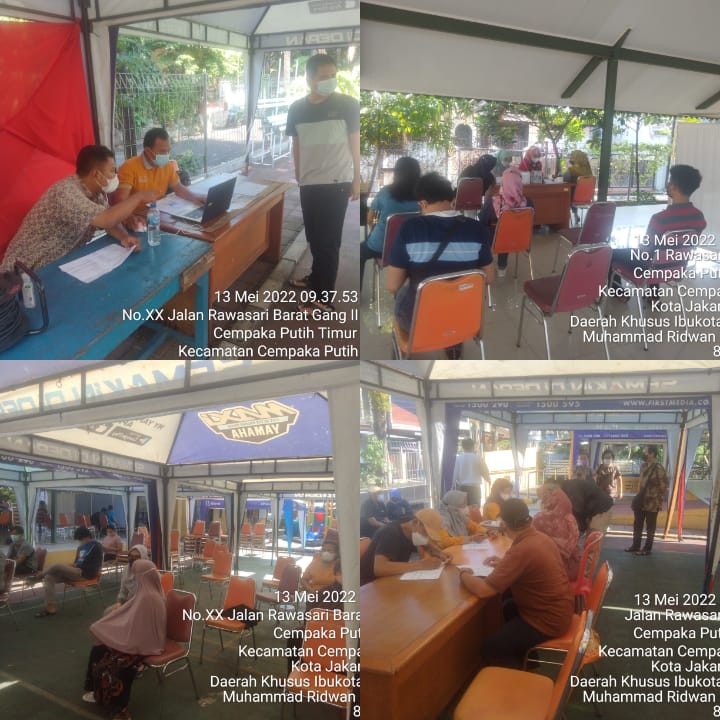 Kegiatan vaksinasi di RPTRA Matahari