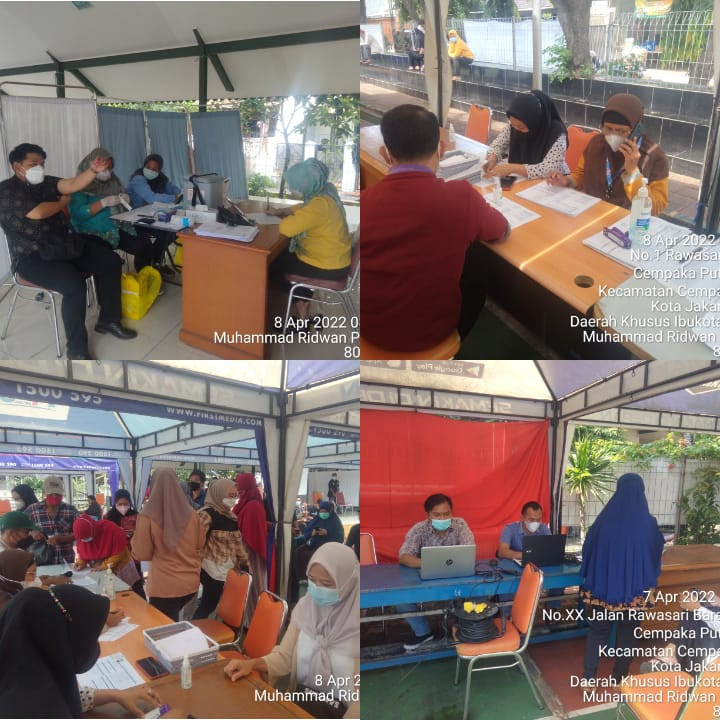 Kegiatan vaksinasi di RPTRA Matahari