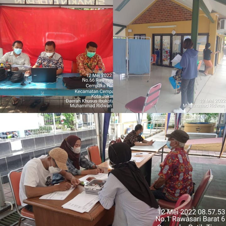 Kegiatan vaksinasi di RPTRA Matahari