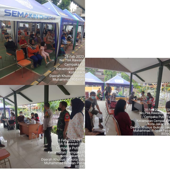 Kegiatan vaksinasi di RPTRA Matahari