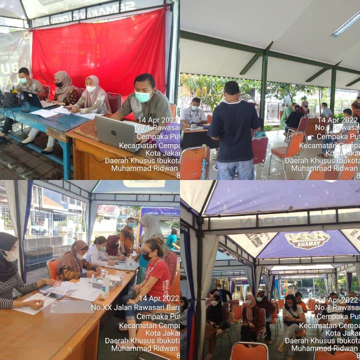 Kegiatan vaksinasi di RPTRA Matahari