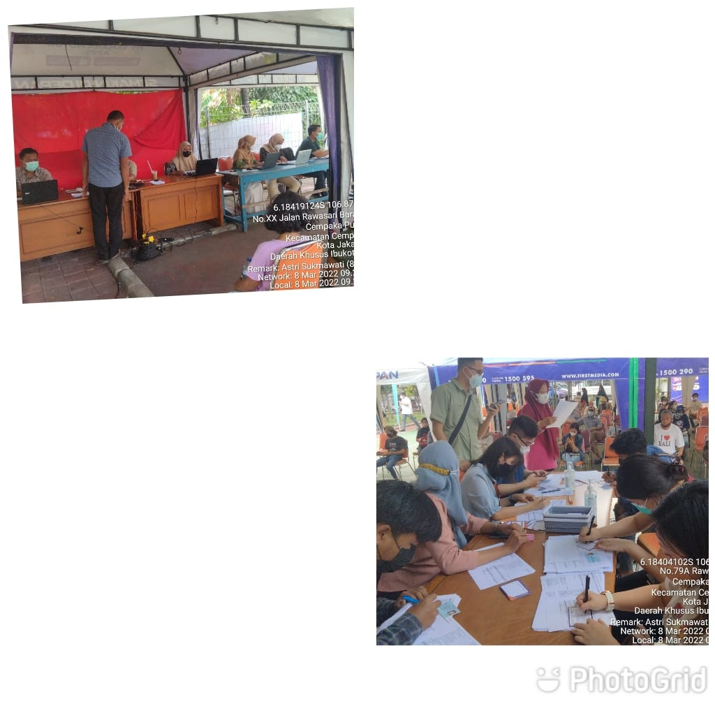 Kegiatan vaksinasi di RPTRA Matahari