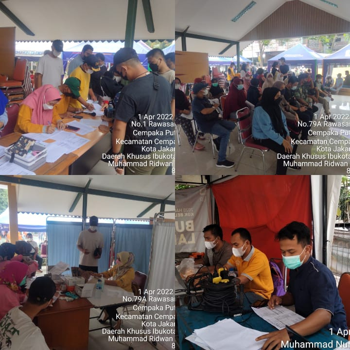 Kegiatan vaksinasi di RPTRA Matahari