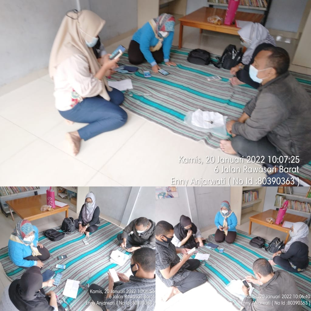 Memfasilitasi kader  dawis mengerjakan  carik jakarta