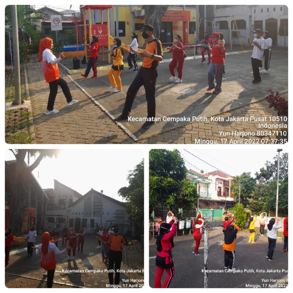 Kegiatan senam warga dari Sudin Pora