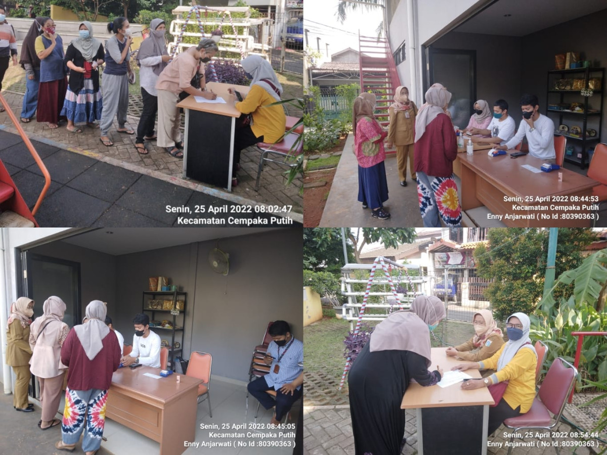 Kegiatan  transaksi pangan  bersubsidi bulan April di  RPTRA  Beringin