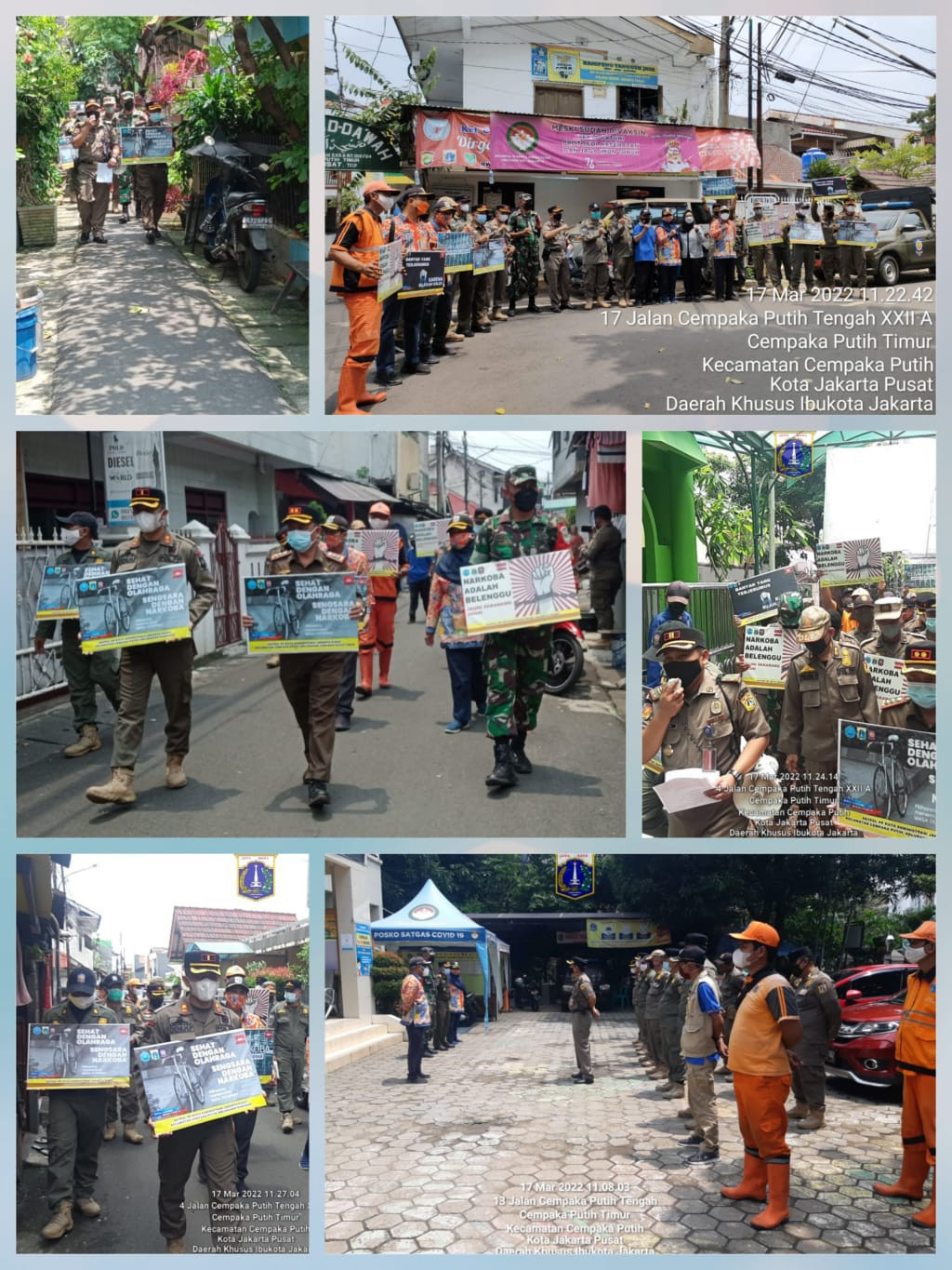 Sosialisasi Penyalahgunaan Narkoba bersama Satpol PP tempat RW 04 Kel CPT