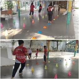 Kegiatan latihan pencak silat di RPTRA Kampung Benda