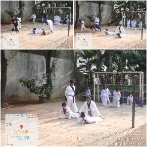 Kegiatan Taekwondo dari Sudin Pemuda dan Olahraga Kota Administrasi Jakarta Pusat dilatih oleh Bapak Erwin di Lapangan RPTRA Kp.Benda.