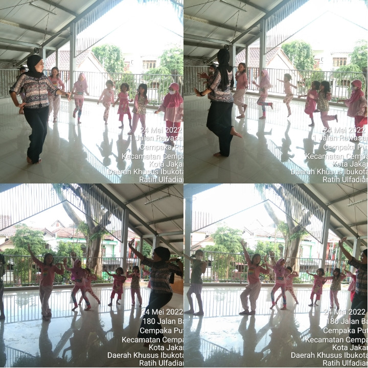 Kegiatan latihan menari dari Sudin Kebudayaan