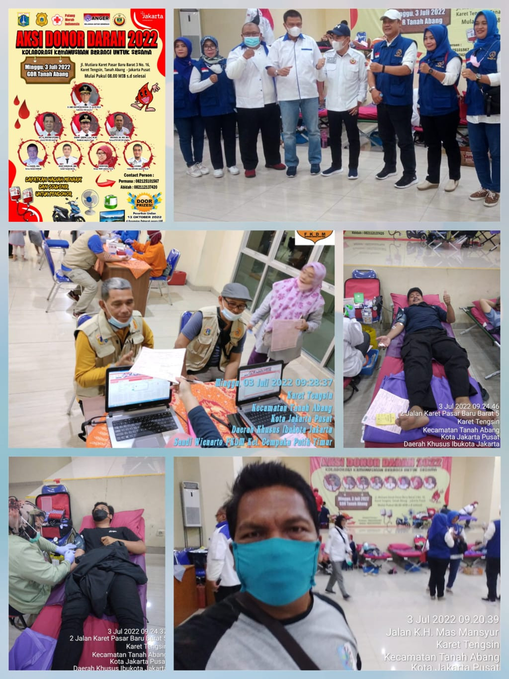 Kegiatan Aksi Donor Darah di GOR Tanah Abang