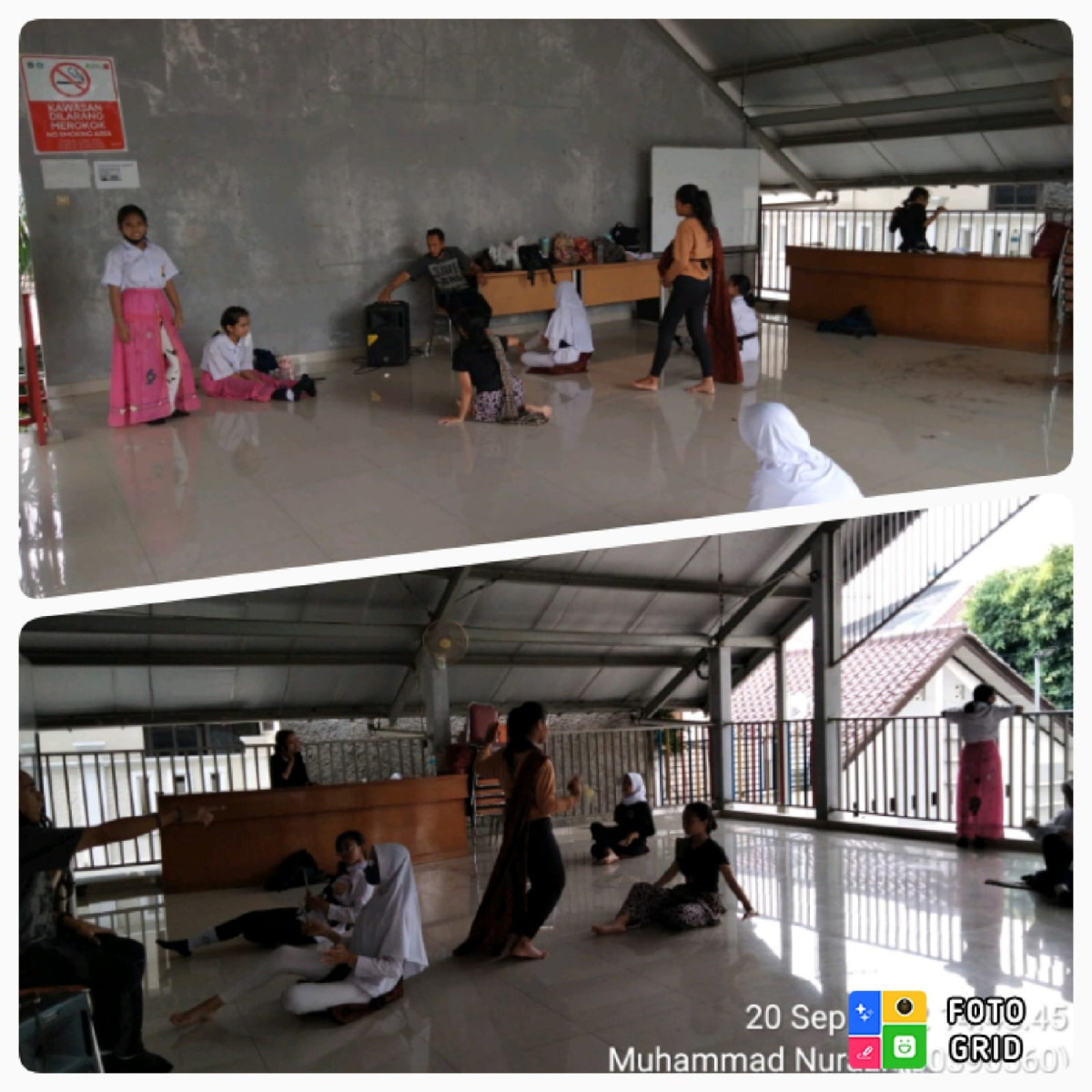 Kegiatan latihan menari dari SMP Negeri 47