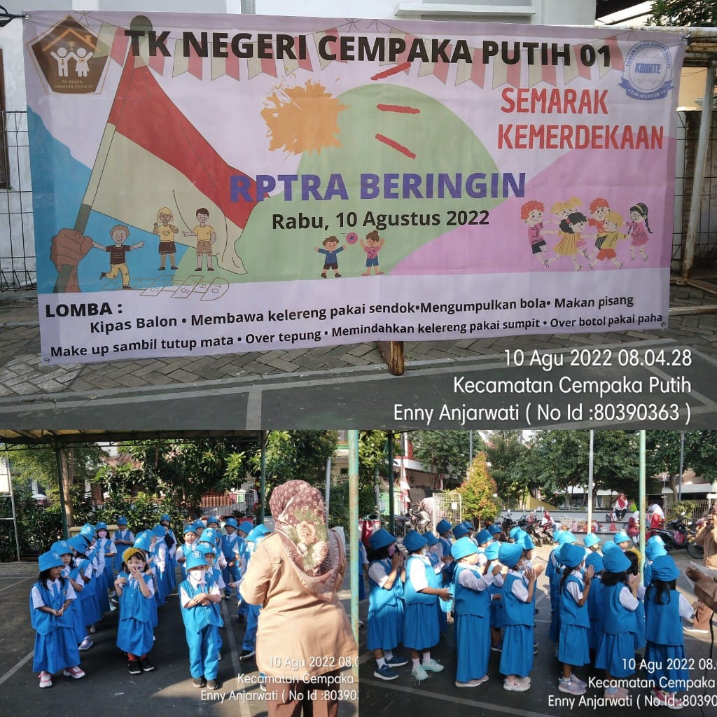 kegiatan lomba dalam memperingati HUT RI ke-77 dari TK Al-Wildan