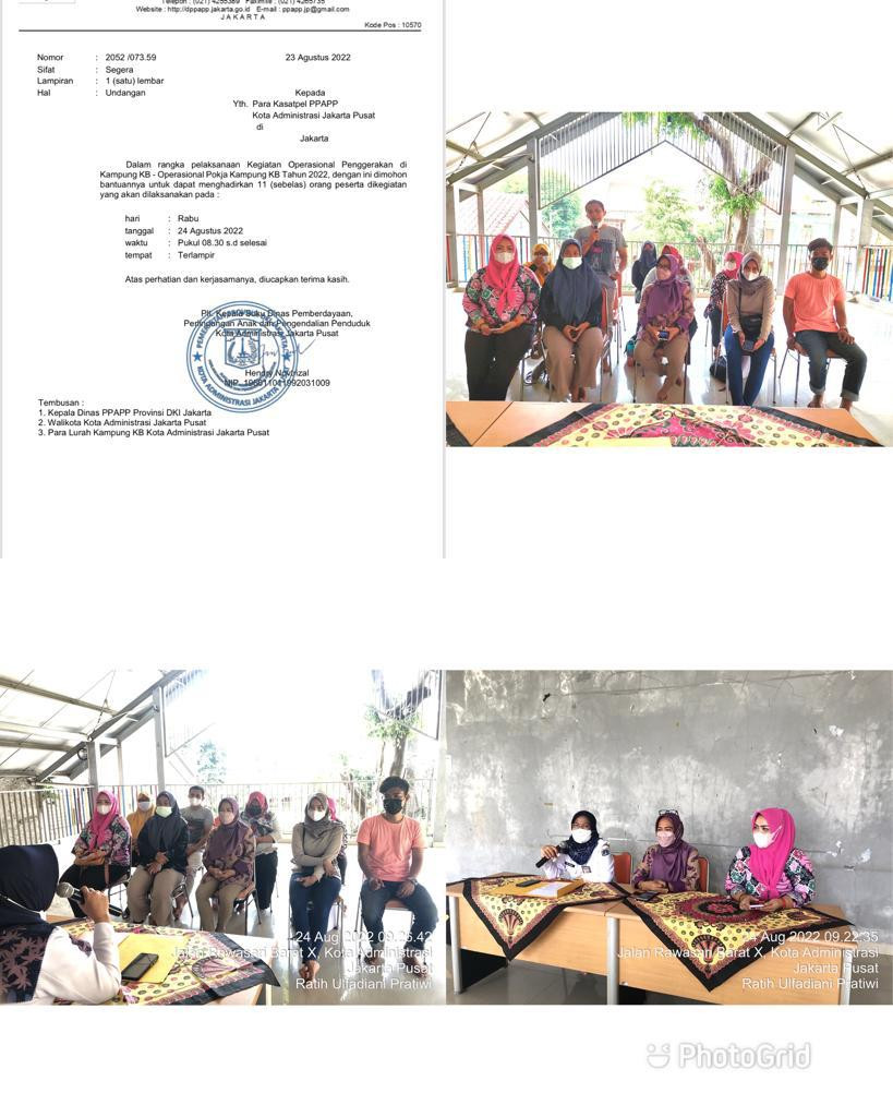 Kegiatan  Mengikuti kegiatan Operasional Penggerakan Kampung KB