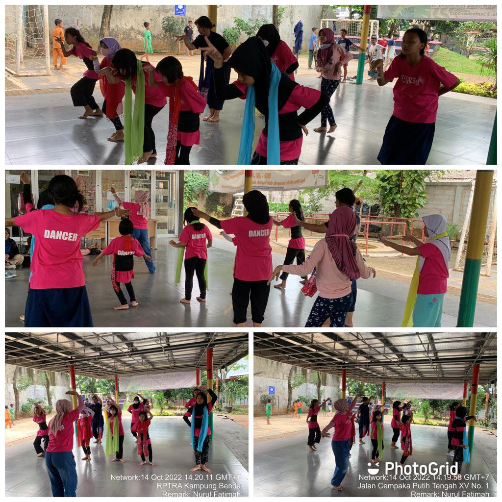 Kegiatan Latihan Tari di RPTRA Kampung Benda