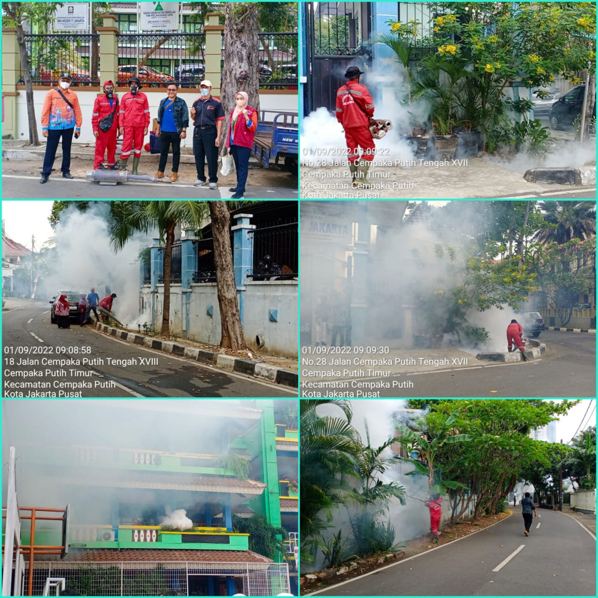 Kegiatan Fogging di wilayah RW 008 Kel CPT