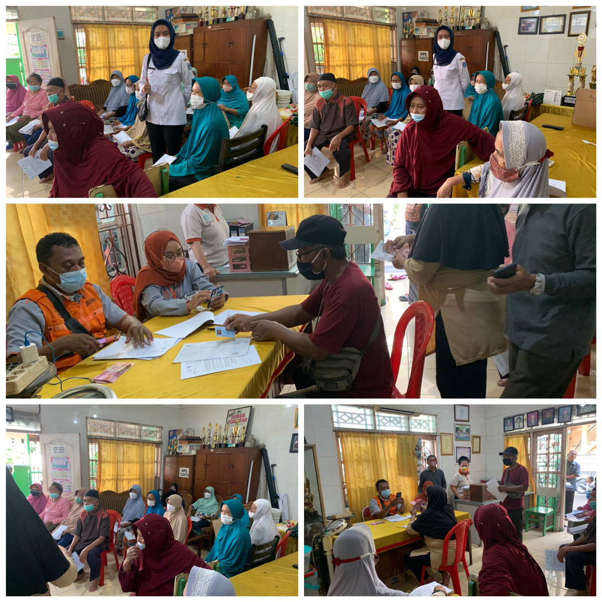 Kegiatan Penyaluran BST oleh PT Pos Indonesia di Kantor RW.003