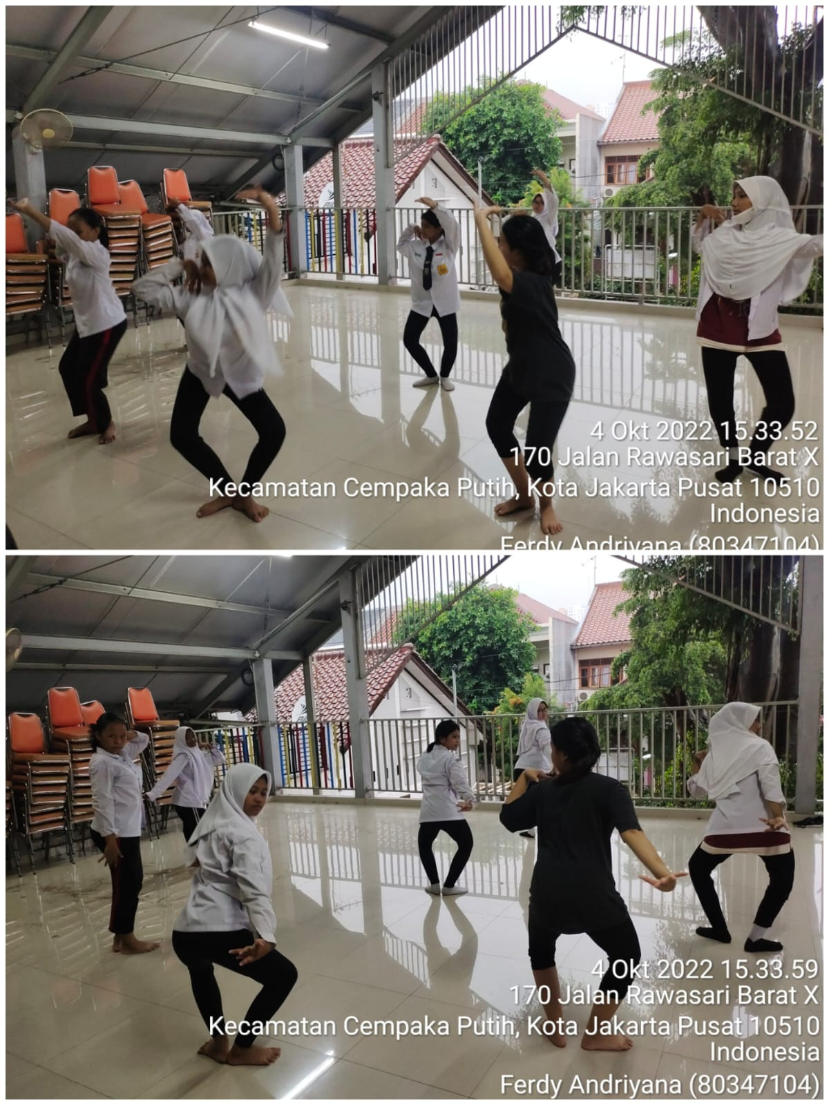 Kegiatan latihan tari tradisional SMPN 47