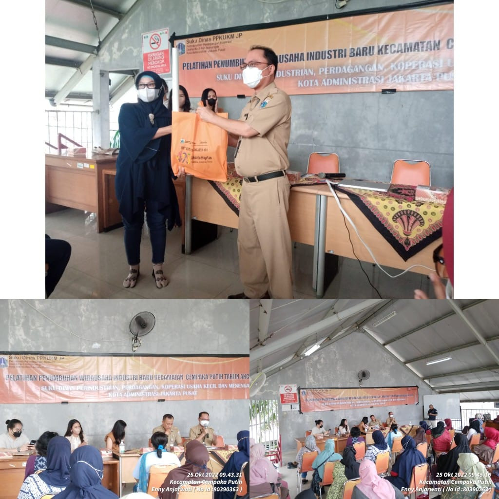 Memfasilitasi Pembukaan pelatihan  kerajianan tangan penumbuhan wirausaha industri baru dari sudin PPKUKM