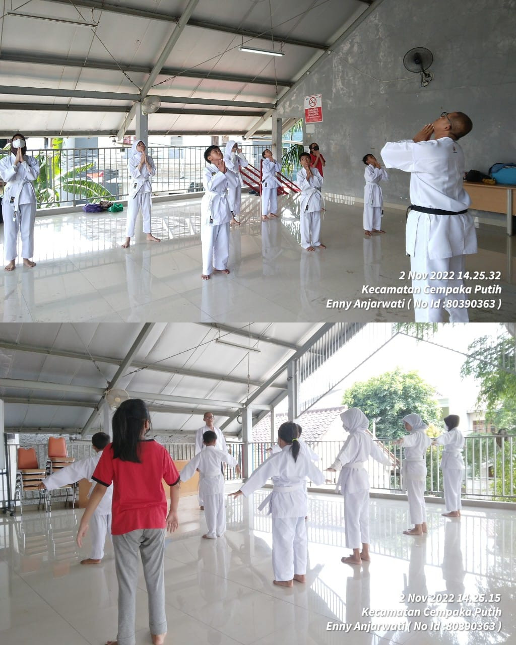Kegiatan Warga Untuk Berlatih Karate DiAula RPTRA Beringin