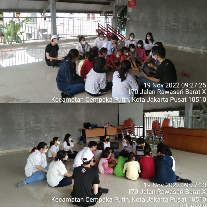 Memfasilitasi kegiatan pembelajaran sains bersama anak-anak dan kaka-kaka dari I3L