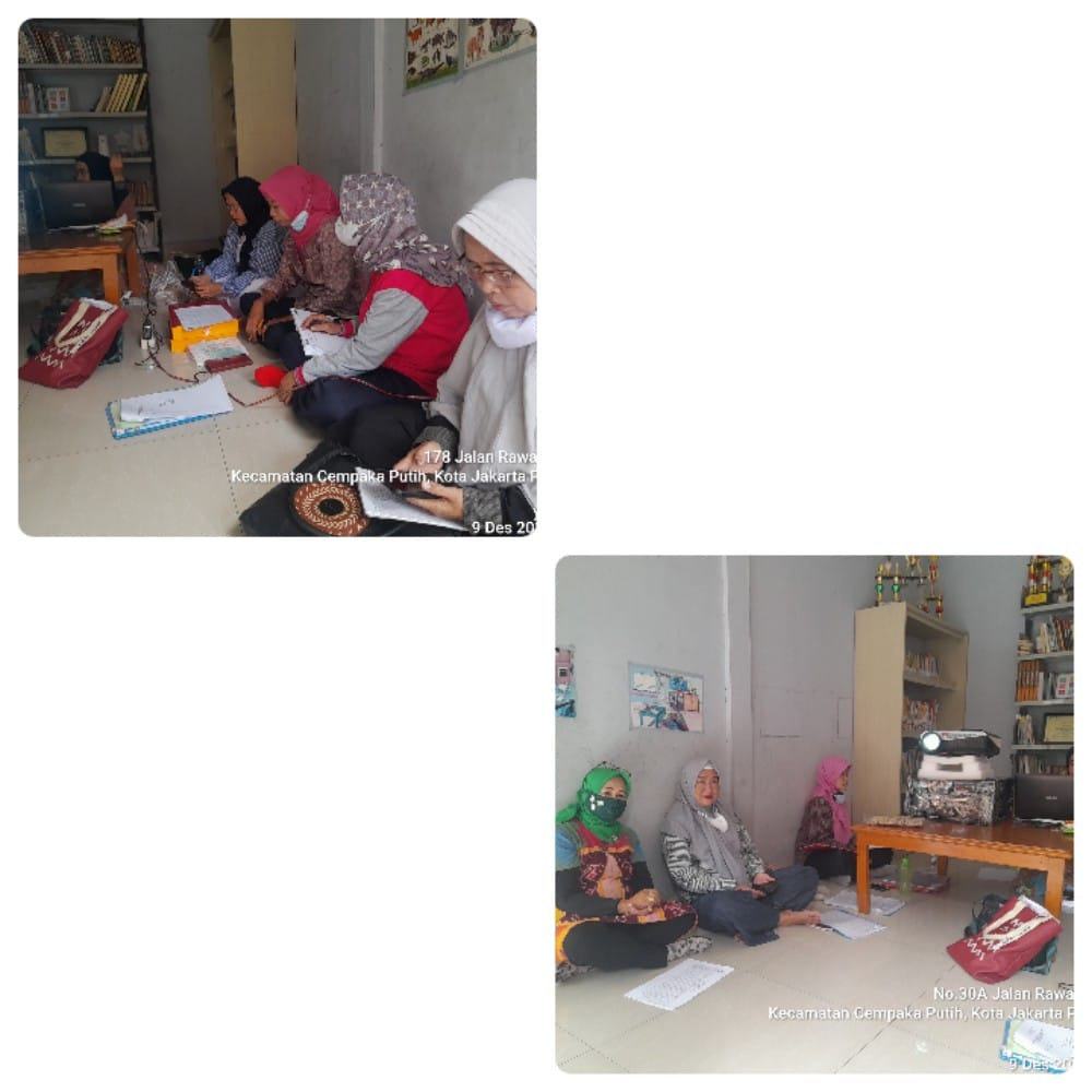 Memfasilitasi pertemuan rutin bulanan pokja 1 Kel. CPT di RPTRA Beringin