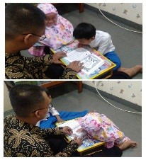 Giat Maghrib mengaji adik" sekitar Rptra didampingi oleh pengelola RPTRA