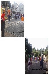 Kegiatan senam jantung sehat dilapangan RPTRA Beringin