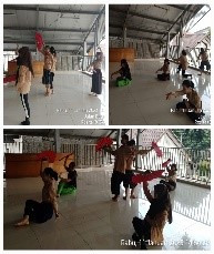Kegiatan Latihan Menari siswi SMPN 47 Jkt di Aula RPTRA Beringin