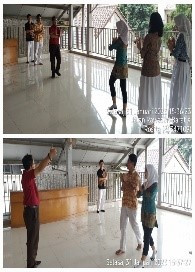 Kegiatan Latihan Menari siswa/i SMPN 77 Jkt di Aula RPTRA Beringin