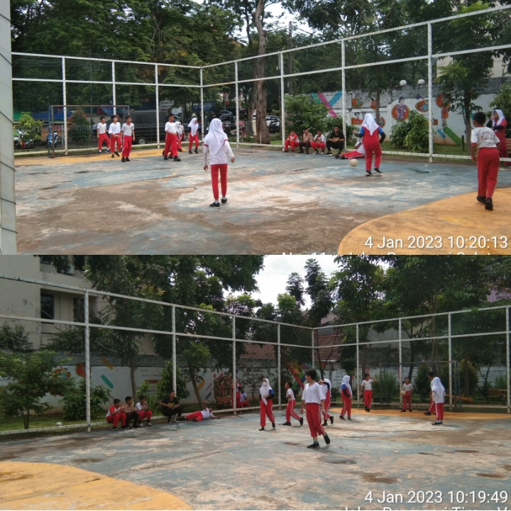 Memfasilitasi siswa SDS Cempaka Ria berolahraga