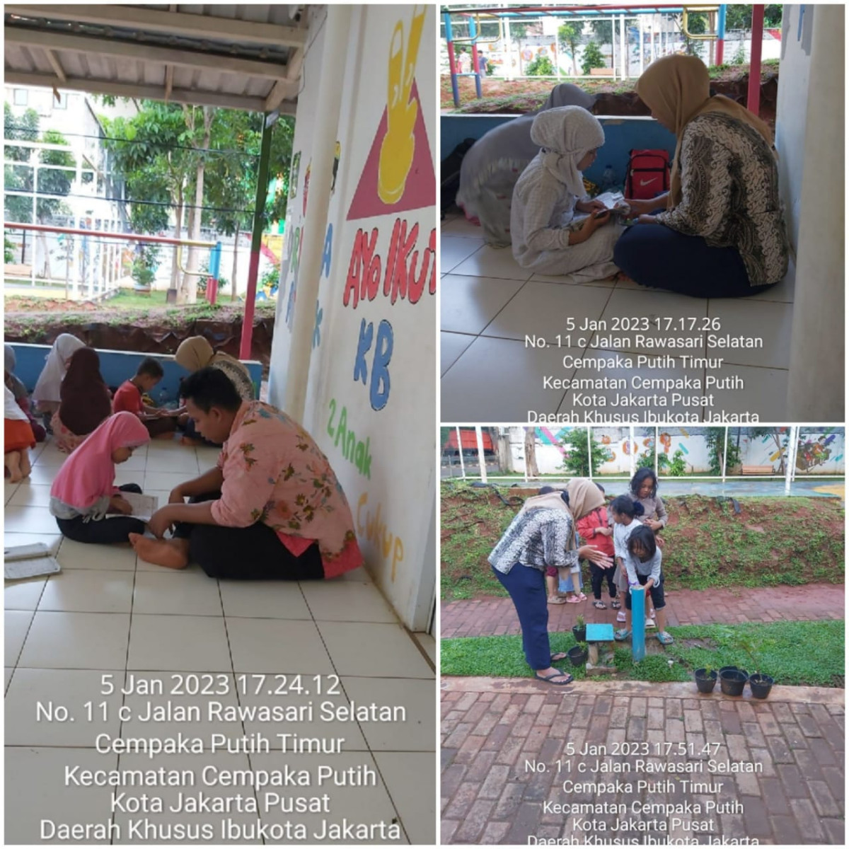 Kegiatan magrib mengaji bersama anak-anak di RPTRA Anggrek