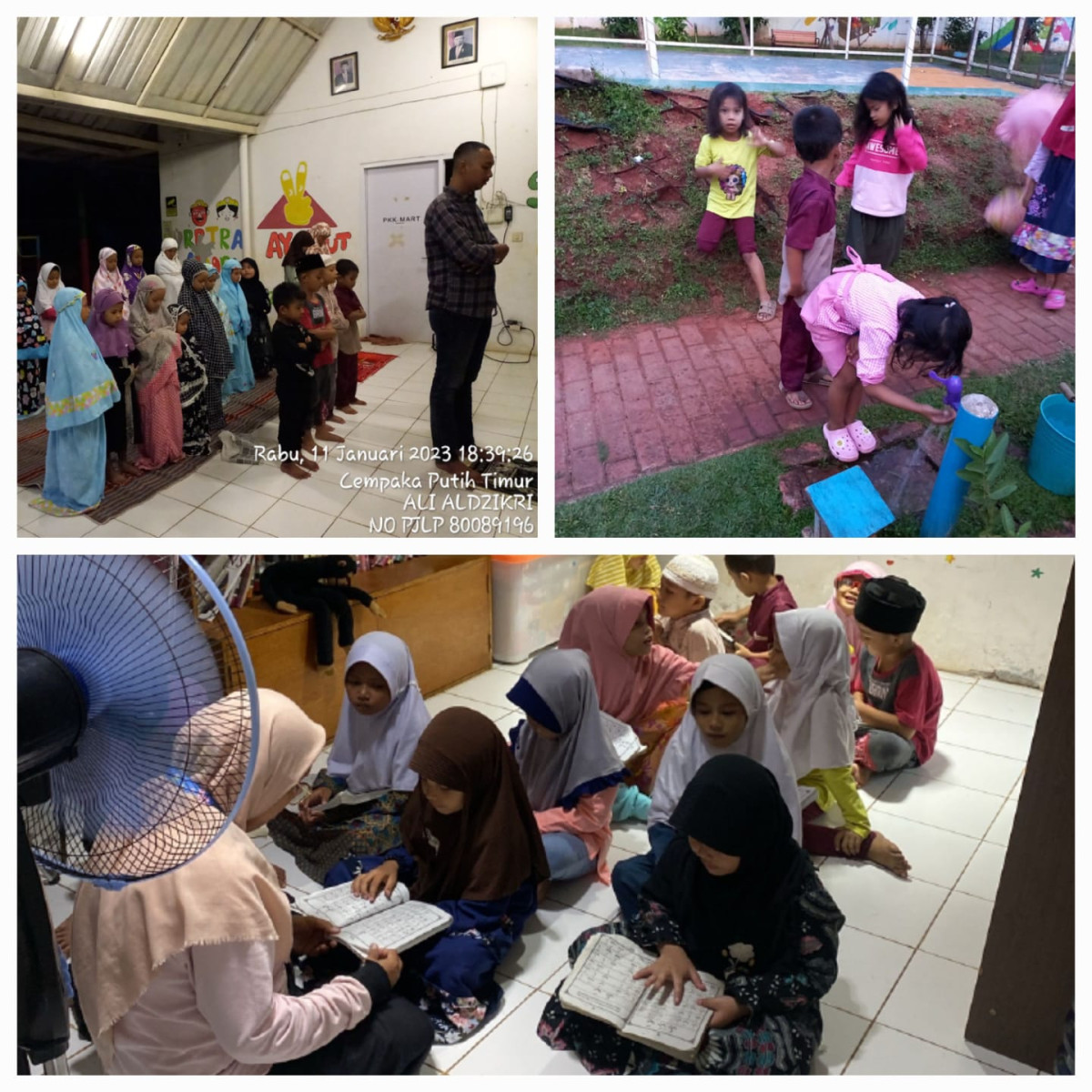 Kegiatan magrib mengaji bersama anak-anak di RPTRA Anggrek