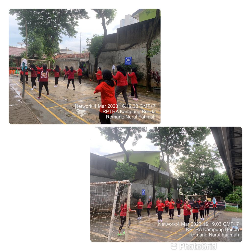 Kegiatan Senam Warga sekitar RPTRA
