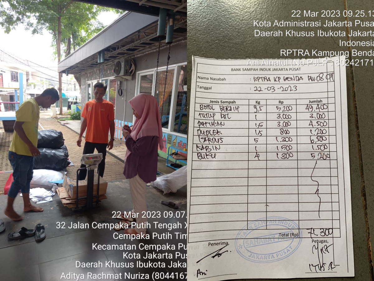 Kegiatan penimbangan bank sampah