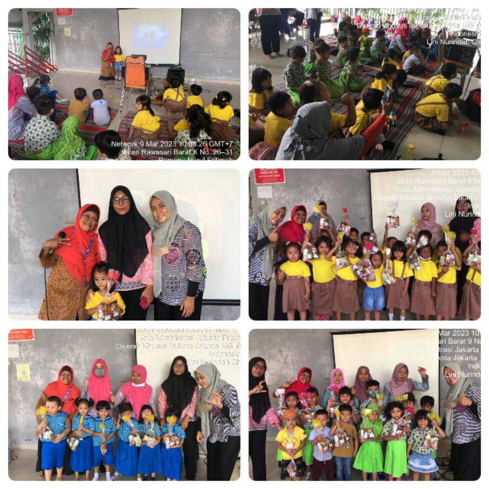 kegiatan pengelola dan pokja 2 se-kel cpt nonton bareng edukasi bkb paud se-kel cpt