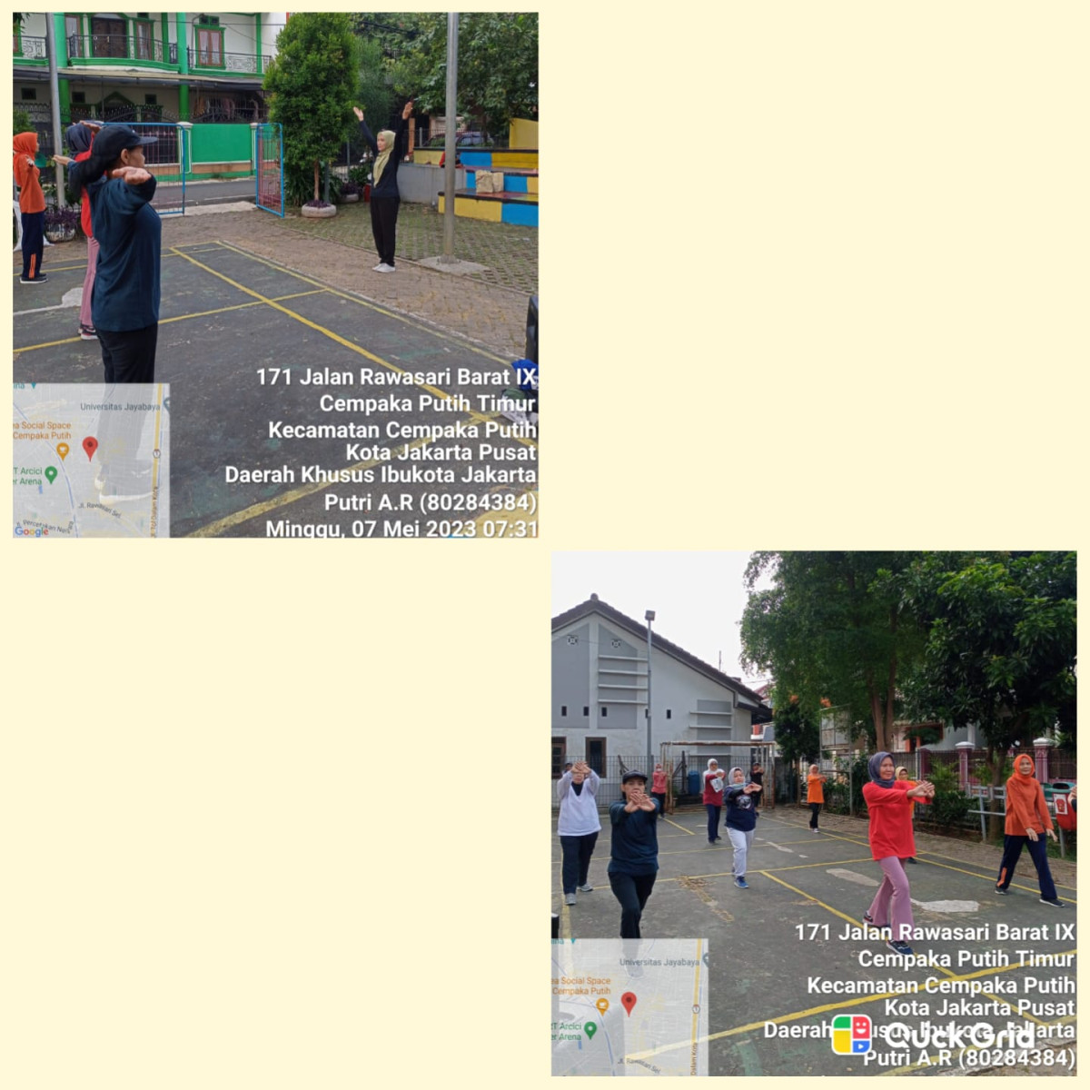 Kegiatan senam warga RW 01