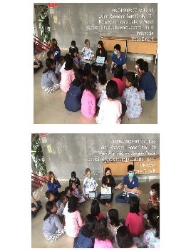 Kegiatan pelajaran sains dari kampus i3L di aula RPTRA Beringin