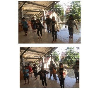 Kegiatan latihan nari Siswa/siswi SDN 03 di RPTRA Beringin