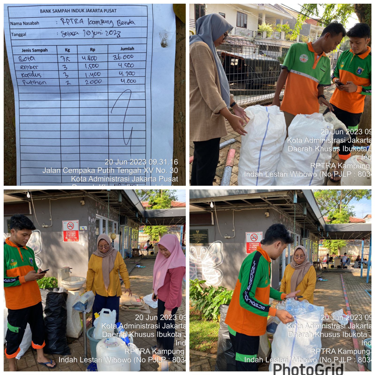 Kegiatan penimbangan bank sampah