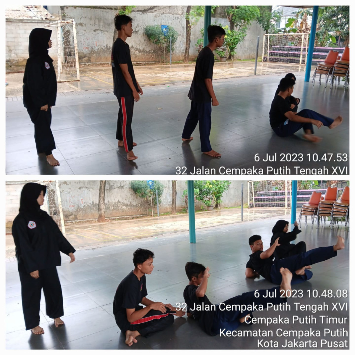 Kegiatan Silat di RPTRA Kp.Benda dari SMAN 77