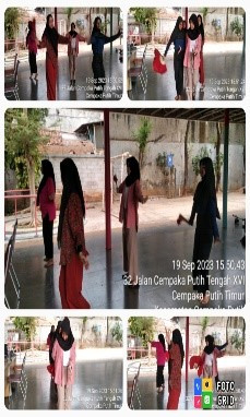 Kegiatan Latihan menari dari mahasiswa STIE Rawamangun