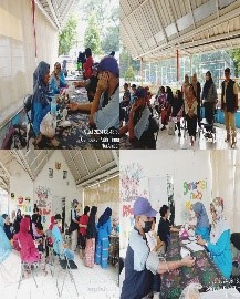 Kegiatan Posyandu Lansia Anggrek di aula RPTRA Anggrek.