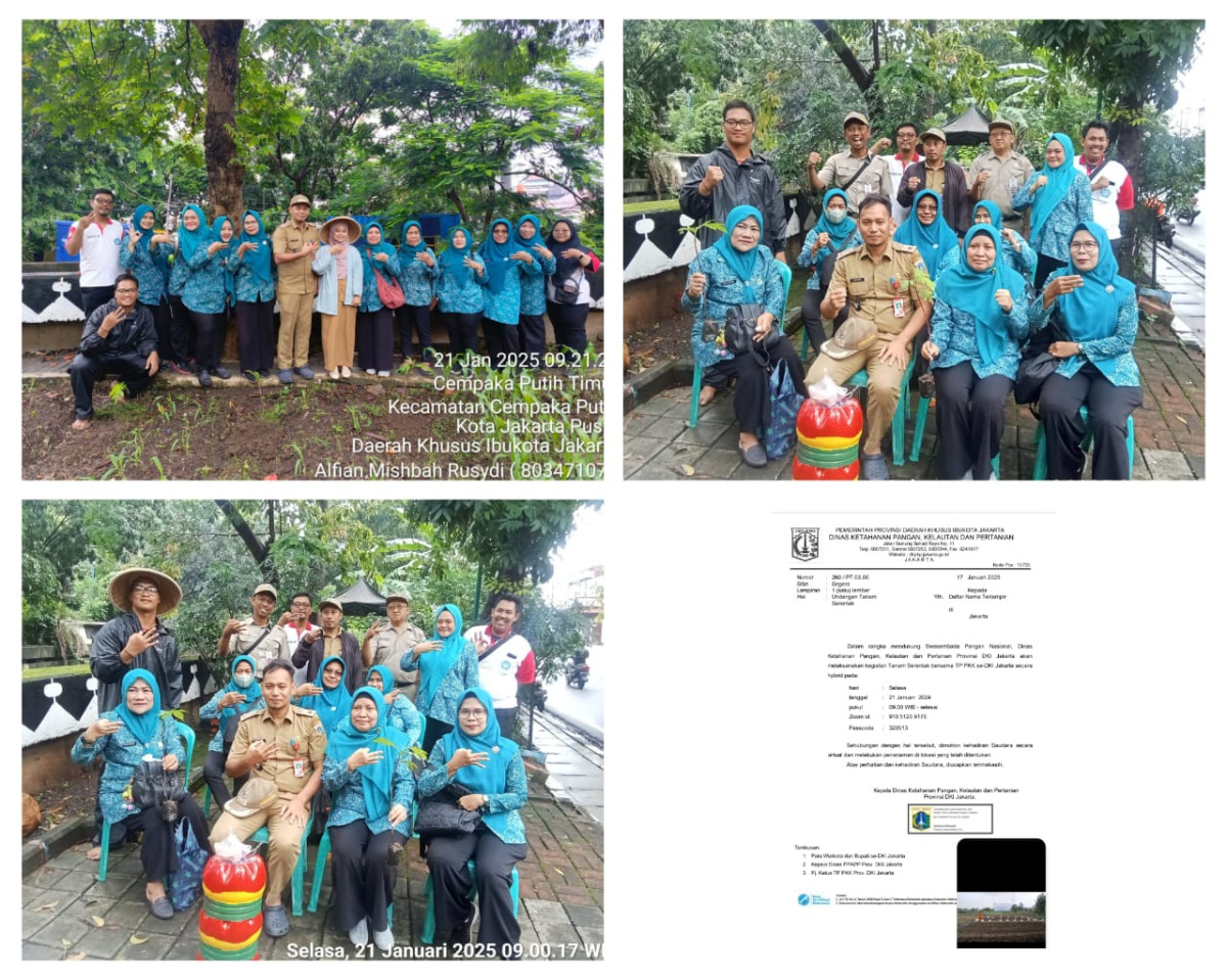 Tanam Serentak Se-DKI Jakarta di Urban Farming Kelurahan Cempaka Putih Timur