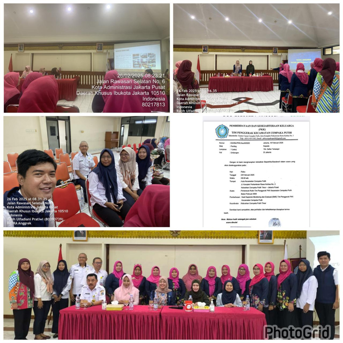 Pertemuan Rutin TP PKK Kec Cempaka Putih