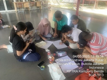 Kegiatan Kerja Kelompok SMA 77 di Aula RPTRA Kp.Benda