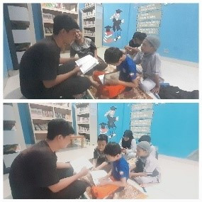 Kegiatan maghrib mengaji diperpustakaan RPTRA Beringin