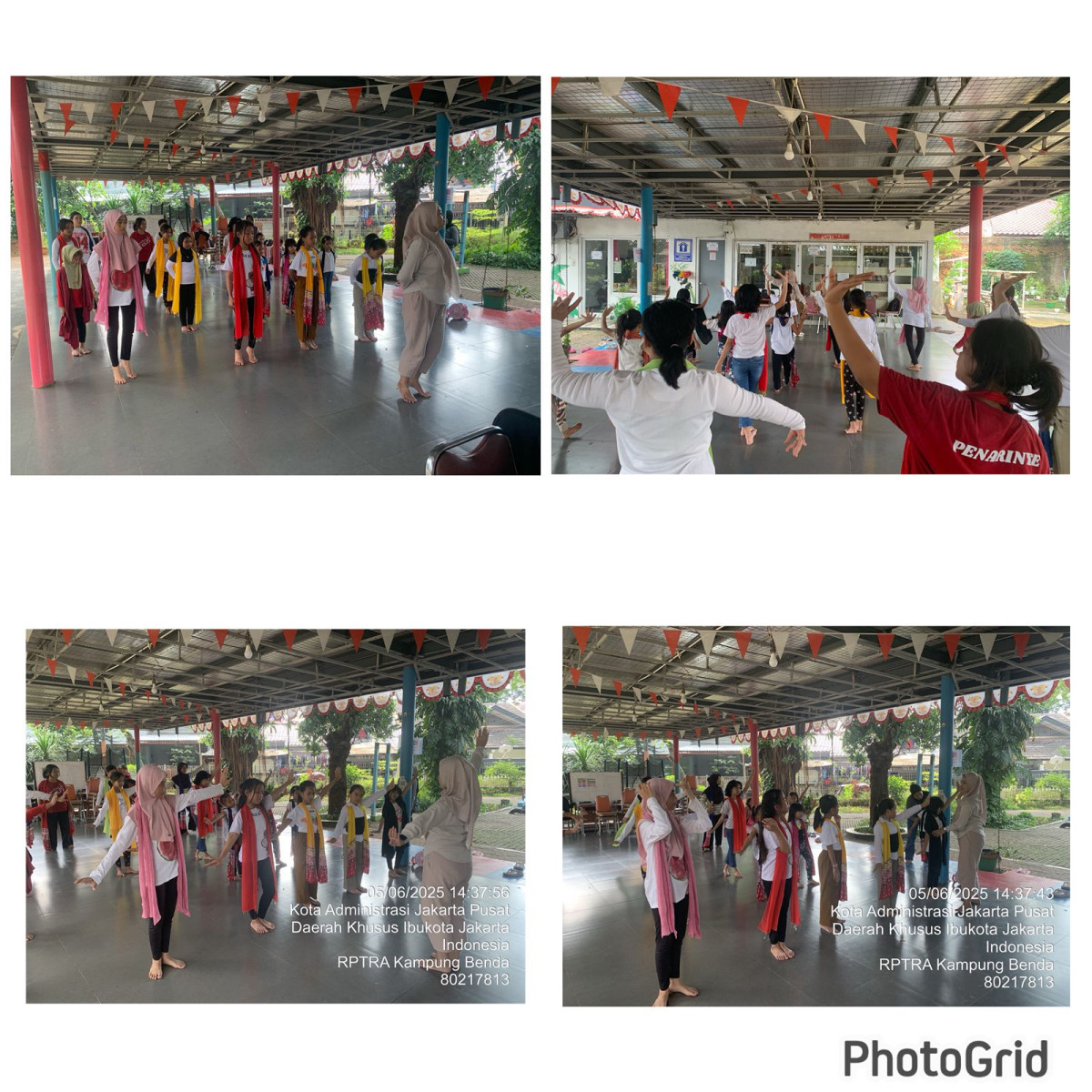 Kegiatan latihan Tari dari Sudin Kebudayaan